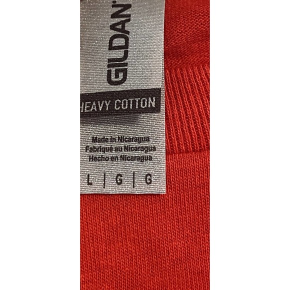 Disc Golf Shirt HYZER HOLOGRAPHIC CAMO Vinyl Custom Logo L Graphic T-Shirt RED - Picture 5 of 5